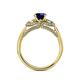 5 - Erela Signature Three Stone with Side Diamond Engagement Ring 