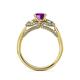 5 - Erela Signature Three Stone with Side Diamond Engagement Ring 