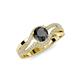 3 - Aimee Signature Black and White Diamond Bypass Halo Engagement Ring 