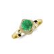 4 - Anneka Signature Emerald and Diamond Halo Engagement Ring 