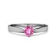 3 - Neve Signature Pink Sapphire 4 Prong Solitaire Engagement Ring 
