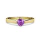 3 - Neve Signature Amethyst 4 Prong Solitaire Engagement Ring 