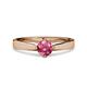 3 - Neve Signature Pink Tourmaline 4 Prong Solitaire Engagement Ring 