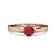 3 - Neve Signature Ruby 4 Prong Solitaire Engagement Ring 
