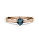 3 - Neve Signature Blue Diamond 4 Prong Solitaire Engagement Ring 