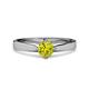3 - Neve Signature Yellow Diamond 4 Prong Solitaire Engagement Ring 