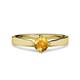 3 - Neve Signature Citrine 4 Prong Solitaire Engagement Ring 