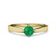 3 - Neve Signature Emerald 4 Prong Solitaire Engagement Ring 