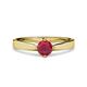 3 - Neve Signature Ruby 4 Prong Solitaire Engagement Ring 