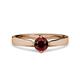 3 - Neve Signature Red Garnet 4 Prong Solitaire Engagement Ring 