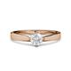 3 - Neve Signature White Sapphire 4 Prong Solitaire Engagement Ring 