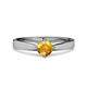 3 - Neve Signature Citrine 4 Prong Solitaire Engagement Ring 
