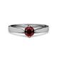 3 - Neve Signature Red Garnet 4 Prong Solitaire Engagement Ring 