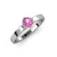 4 - Neve Signature Pink Sapphire 4 Prong Solitaire Engagement Ring 