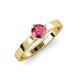 4 - Neve Signature Pink Tourmaline 4 Prong Solitaire Engagement Ring 