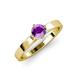 4 - Neve Signature Amethyst 4 Prong Solitaire Engagement Ring 