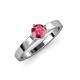 4 - Neve Signature Pink Tourmaline 4 Prong Solitaire Engagement Ring 