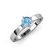 4 - Neve Signature Blue Topaz 4 Prong Solitaire Engagement Ring 