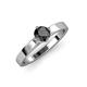 4 - Neve Signature Black Diamond 4 Prong Solitaire Engagement Ring 