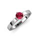 4 - Neve Signature Ruby 4 Prong Solitaire Engagement Ring 