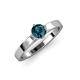 4 - Neve Signature Blue Diamond 4 Prong Solitaire Engagement Ring 