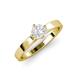 4 - Neve Signature White Sapphire 4 Prong Solitaire Engagement Ring 