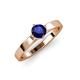 4 - Neve Signature Blue Sapphire 4 Prong Solitaire Engagement Ring 