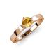 4 - Neve Signature Citrine 4 Prong Solitaire Engagement Ring 