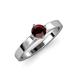 4 - Neve Signature Red Garnet 4 Prong Solitaire Engagement Ring 