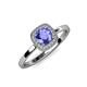 4 - Alaina Signature Tanzanite and Diamond Halo Engagement Ring 