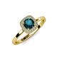 4 - Alaina Signature London Blue Topaz and Diamond Halo Engagement Ring 