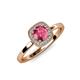 4 - Alaina Signature Pink Tourmaline and Diamond Halo Engagement Ring 