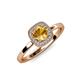 4 - Alaina Signature Citrine and Diamond Halo Engagement Ring 