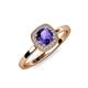 4 - Alaina Signature Iolite and Diamond Halo Engagement Ring 