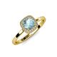 4 - Alaina Signature Aquamarine and Diamond Halo Engagement Ring 