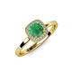 4 - Alaina Signature Emerald and Diamond Halo Engagement Ring 