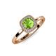 4 - Alaina Signature Peridot and Diamond Halo Engagement Ring 