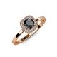 4 - Alaina Signature Black and White Diamond Halo Engagement Ring 