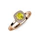 4 - Alaina Signature Yellow and White Diamond Halo Engagement Ring 