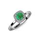 4 - Alaina Signature Emerald and Diamond Halo Engagement Ring 