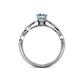 5 - Anwil Signature Aquamarine and Diamond Engagement Ring 