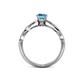 5 - Anwil Signature Blue Topaz and Diamond Engagement Ring 