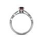 5 - Anwil Signature Red Garnet and Diamond Engagement Ring 