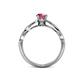 5 - Anwil Signature Rhodolite Garnet and Diamond Engagement Ring 