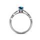 5 - Anwil Signature Blue and White Diamond Engagement Ring 