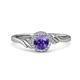 3 - Oriana Signature Iolite and Diamond Engagement Ring 
