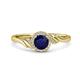 3 - Oriana Signature Blue Sapphire and Diamond Engagement Ring 