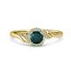 3 - Oriana Signature London Blue Topaz and Diamond Engagement Ring 
