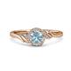 3 - Oriana Signature Aquamarine and Diamond Engagement Ring 