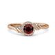 3 - Oriana Signature Red Garnet and Diamond Engagement Ring 